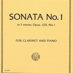 Sonata No. 1 in F minor, Opus 120 for Clarinet and Piano