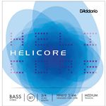 D'Addario Helicore Hybrid Bass String Set, 3/4, Medium