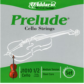 D'Addario Prelude 1/2 size Cello Strings Set