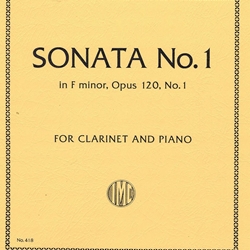 Sonata No. 1 in F minor, Opus 120 for Clarinet and Piano