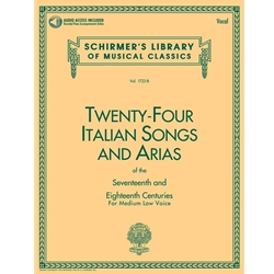 24 Italian Songs and Arias: Med Low Voice