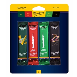 Vandoren Soprano Sax Jazz Reed Mix Card #3.0