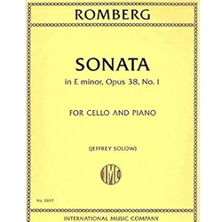 Sonata in E Minor, Opus 38, No. 1 for Cello and Piano